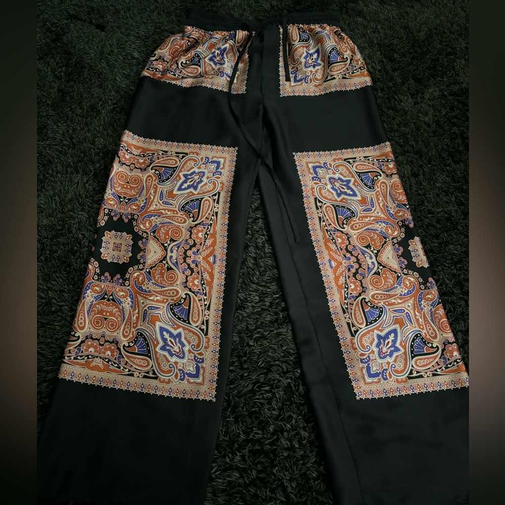 Zara Wide Leg Satin Pants